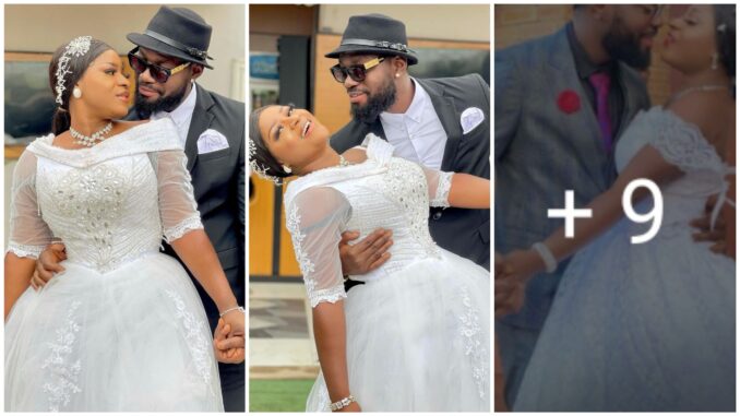 Congratulations as Nollywood Actress Destiny Etiko Shares Lovely Photos Of Her wedding pictures with actor Jerry Williams (Photos)